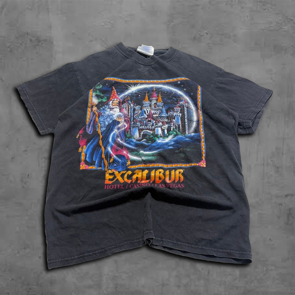 Y2k Relaxed Excalibur Hotel Casino Las Vegas Vintage 90s Streetwear Graphic Tee